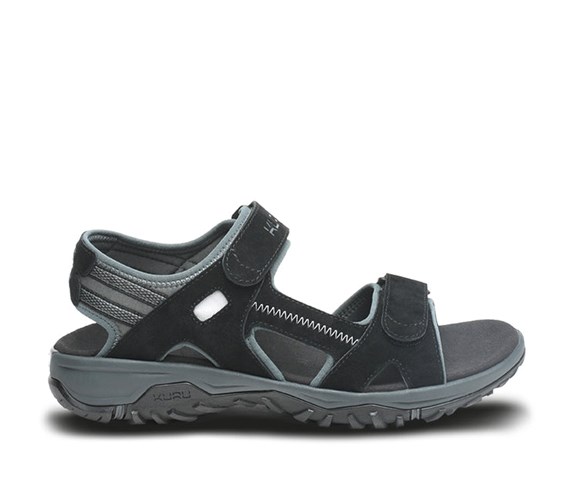 Kuru TREAD Sandals Jet Black-EmpireSteel | 51602-HDAT