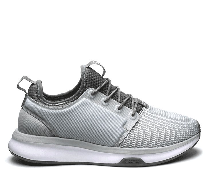 Kuru ATOM Athletic Sneaker Cloud Gray-White-Iron Gray | 70594-ZJCK