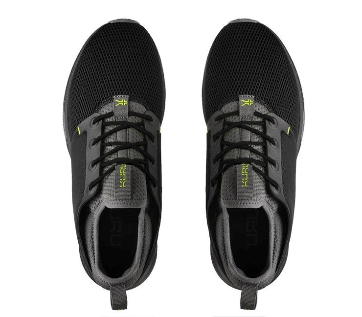 Kuru ATOM Athletic Sneaker Jet Black-Citron | 43659-DOMK