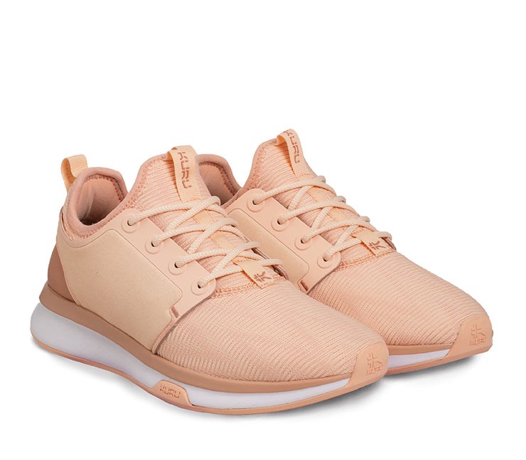 Kuru ATOM WIDE Athletic Sneaker Wide Pink Sand-White-Clay Pink | 85327-KAQX