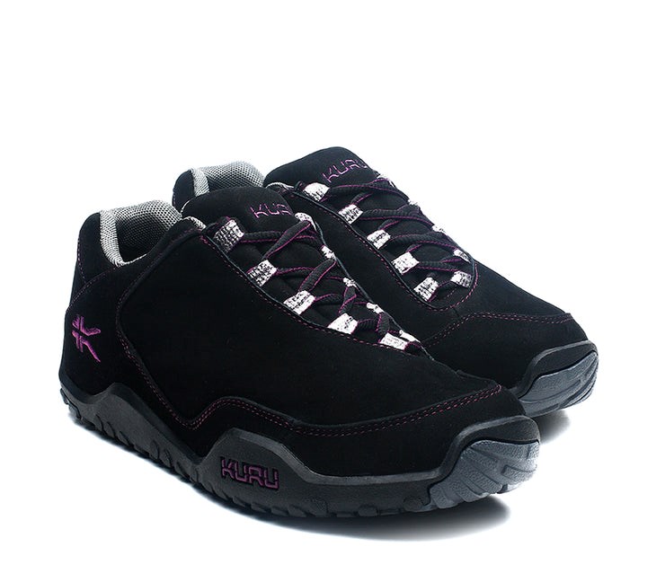 Kuru CHICANE Trail Hiking Shoe Jet Black-Boysenberry | 47139-XZRV