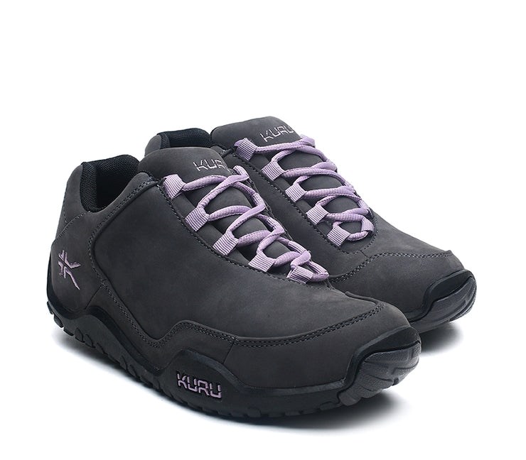 Kuru CHICANE Trail Hiking Shoe Wide Smoke Gray-Jet Black-Violet | 34918-UGQR