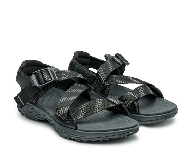 Kuru CURRENT Sandal Jet Black-Slate Gray | 51786-PQYN