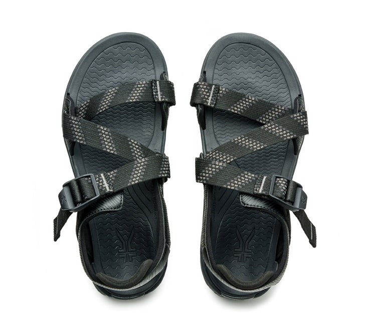 Kuru CURRENT Sandal Jet Black-Slate Gray | 51786-PQYN