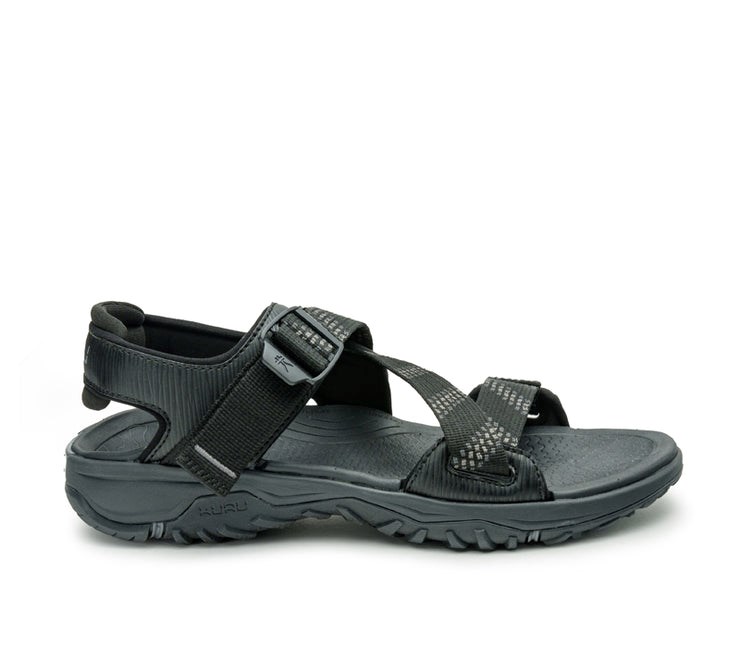 Kuru CURRENT Sandal Jet Black-Slate Gray | 51786-PQYN