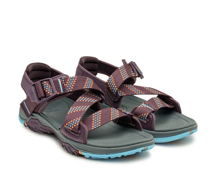 Kuru CURRENT Sandal Plum-Aquatic Blue | 09485-VEGF