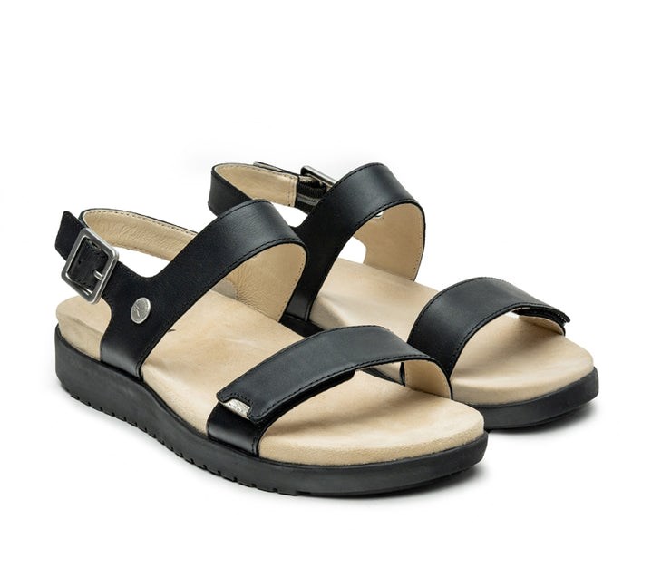 Kuru GLIDE Sandal Jet Black-Sand | 15638-ILUT