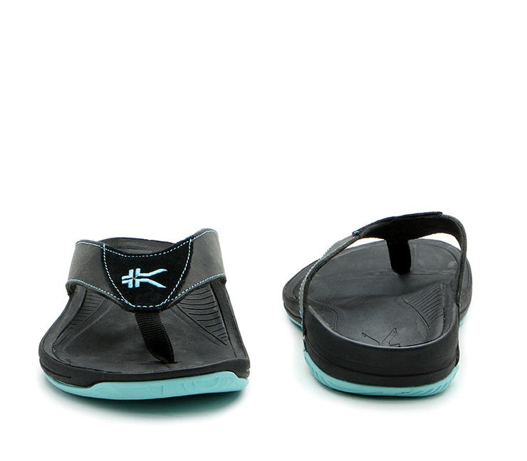 Kuru KALA Sandal Jet Black-Blue Breeze | 67981-BHIR