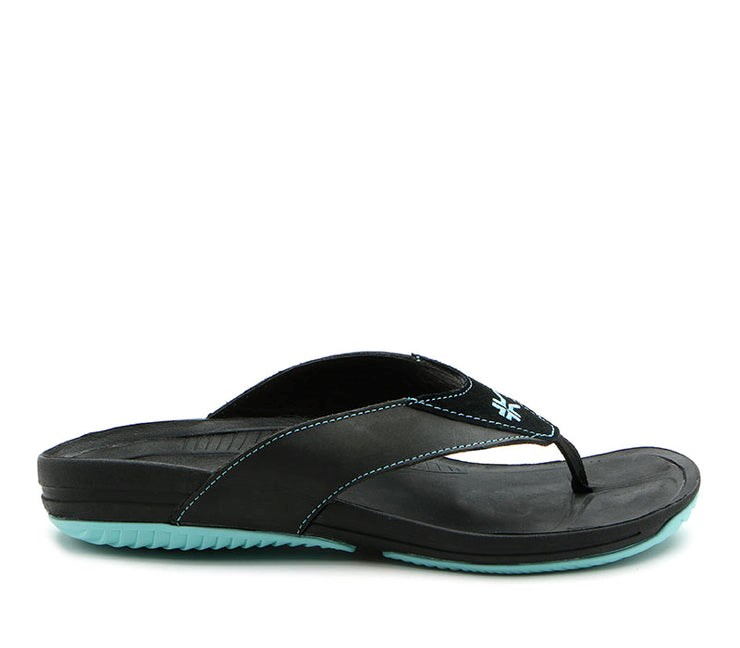 Kuru KALA Sandal Jet Black-Blue Breeze | 67981-BHIR