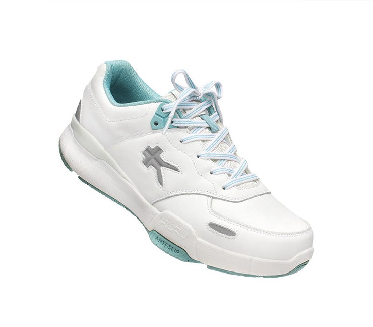 Kuru KINETIC WIDE Anti-Slip Sneaker Wide Bright White-TealMist | 46819-ZHAM