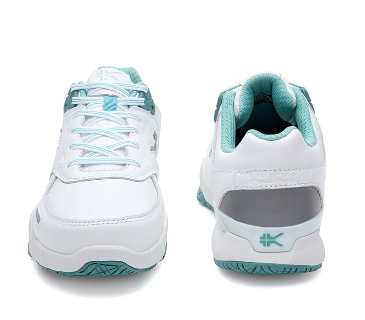 Kuru KINETIC WIDE Anti-Slip Sneaker Wide Bright White-TealMist | 46819-ZHAM