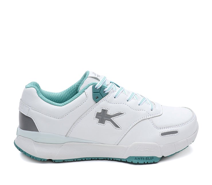 Kuru KINETIC WIDE Anti-Slip Sneaker Wide Bright White-TealMist | 46819-ZHAM