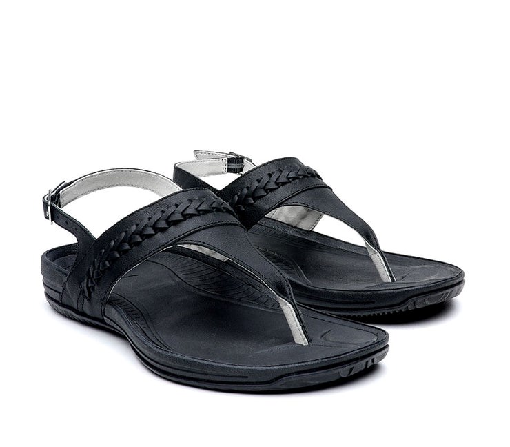 Kuru LETTI Sandal Jet Black | 85602-GPJF