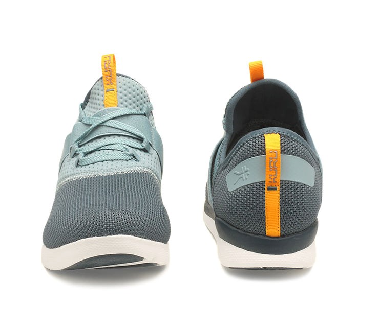 Kuru PIVOT Lace-up Elastic Sneaker Orion Blue-White-OrangePop | 35847-EJDP