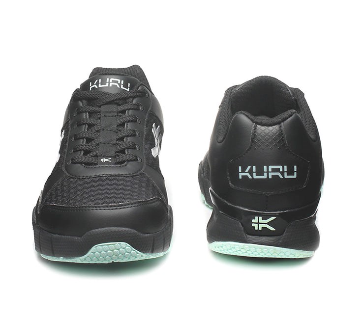 Kuru QUANTUM Fitness Sneaker Wide Jet Black-DustyAqua | 42196-VMPI
