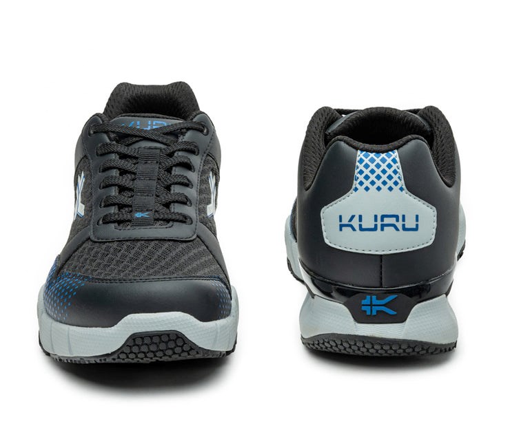 Kuru QUANTUM WIDE Fitness Sneaker Wide Jet Black-Fog Gray-Classic Blue | 83567-XNVI