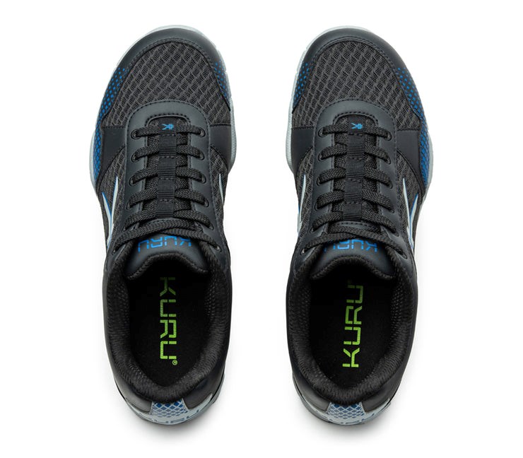 Kuru QUANTUM WIDE Fitness Sneaker Wide Jet Black-Fog Gray-Classic Blue | 83567-XNVI