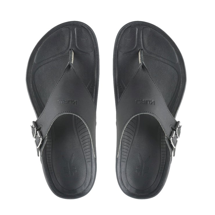 Kuru SUOMI Sandal Jet Black | 37149-PHFB