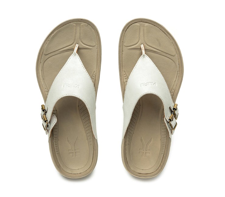 Kuru SUOMI Sandal Soft White-Sand | 12579-HFXR