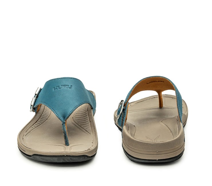 Kuru SUOMI Sandal Wailea Blue-Faded Brown | 80742-YXVA