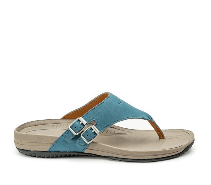 Kuru SUOMI Sandal Wailea Blue-Faded Brown | 80742-YXVA