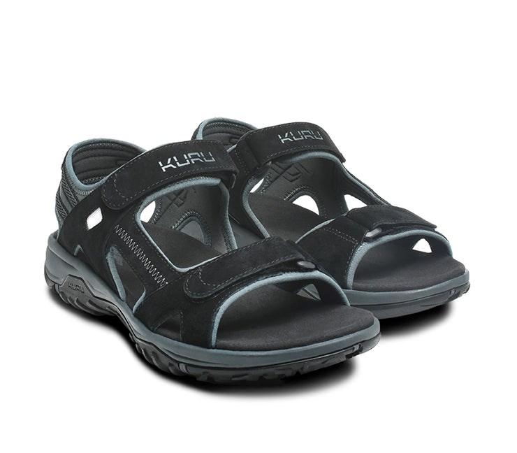 Kuru TREAD Sandals Jet Black-EmpireSteel | 51602-HDAT